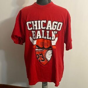 Chicago Bulls Balln ‘No 12 502 Red T-shirt, size XLarge